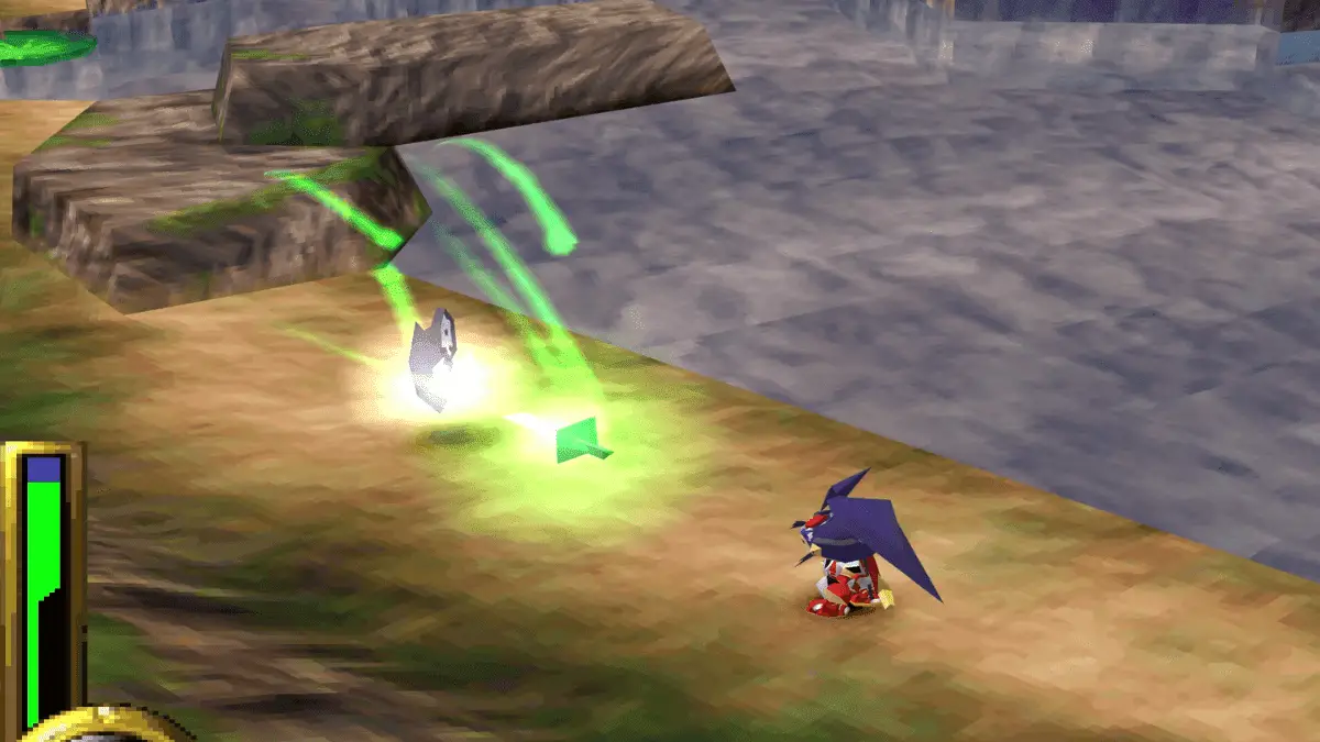 Fusion's Assimilation gauge filling while Musashi absorbs an enemy