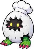 Digitamamon serving food in the Digimon World restaurant
