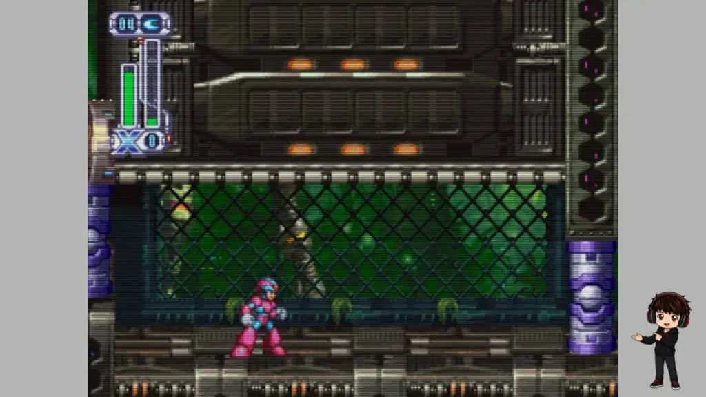 Mega Man X4 using the CRT-HYLLIAN shader in DuckStation