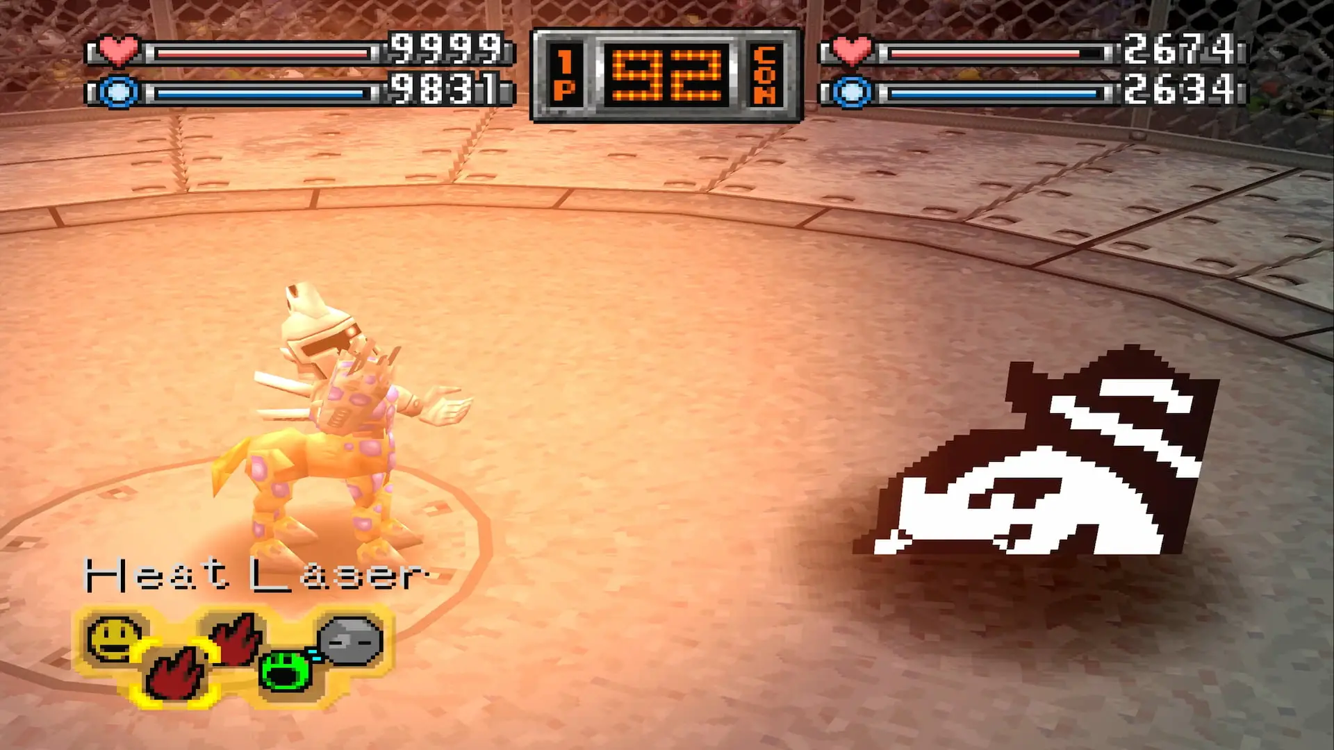 Heat Laser fire tech animation in Digimon World 1