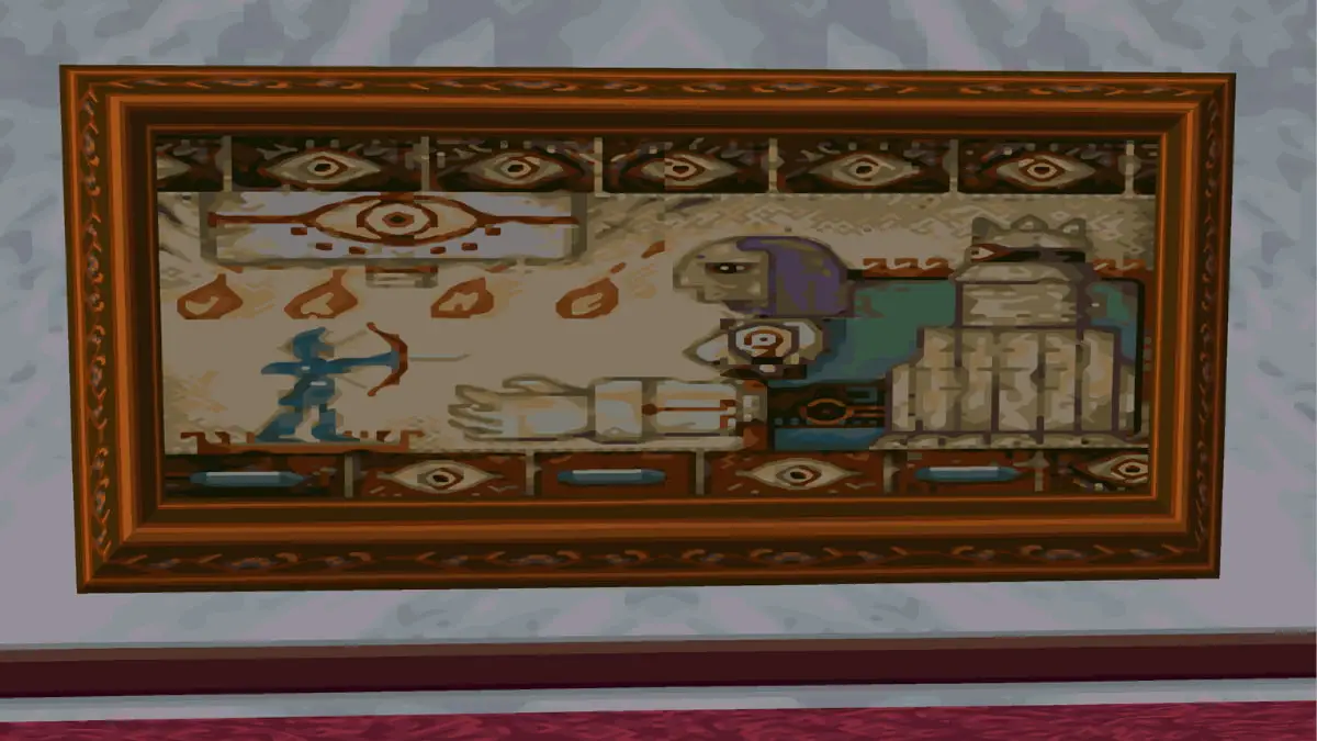 megaman juno in a painting on kattelox island