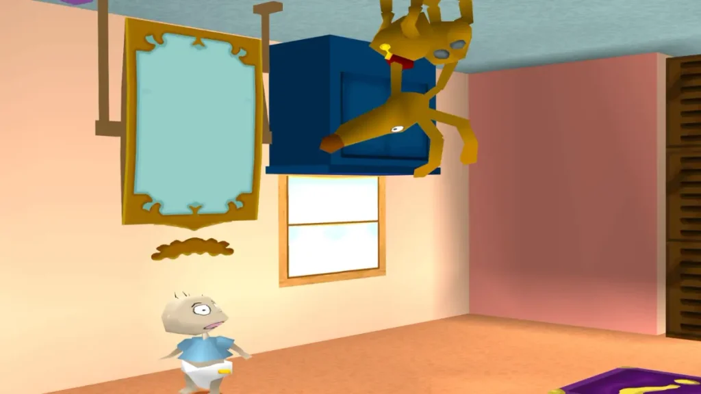 Upside-down Mirrorland house in Rugrats Search for Reptar