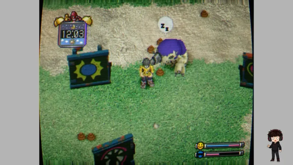 Digimon World using the CRT-NewPixie shader in DuckStation