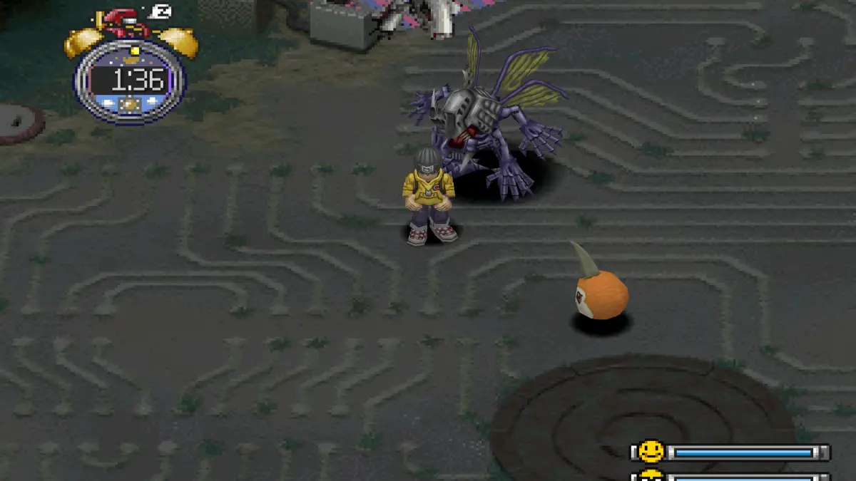 Early File City before recruiting many Digimon in Digimon World