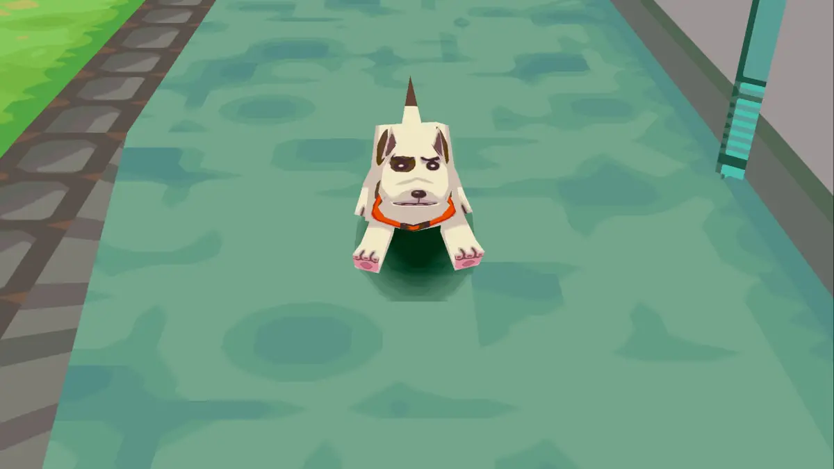 Paprika the dog from Mega Man Legends chasing Tron Bonne