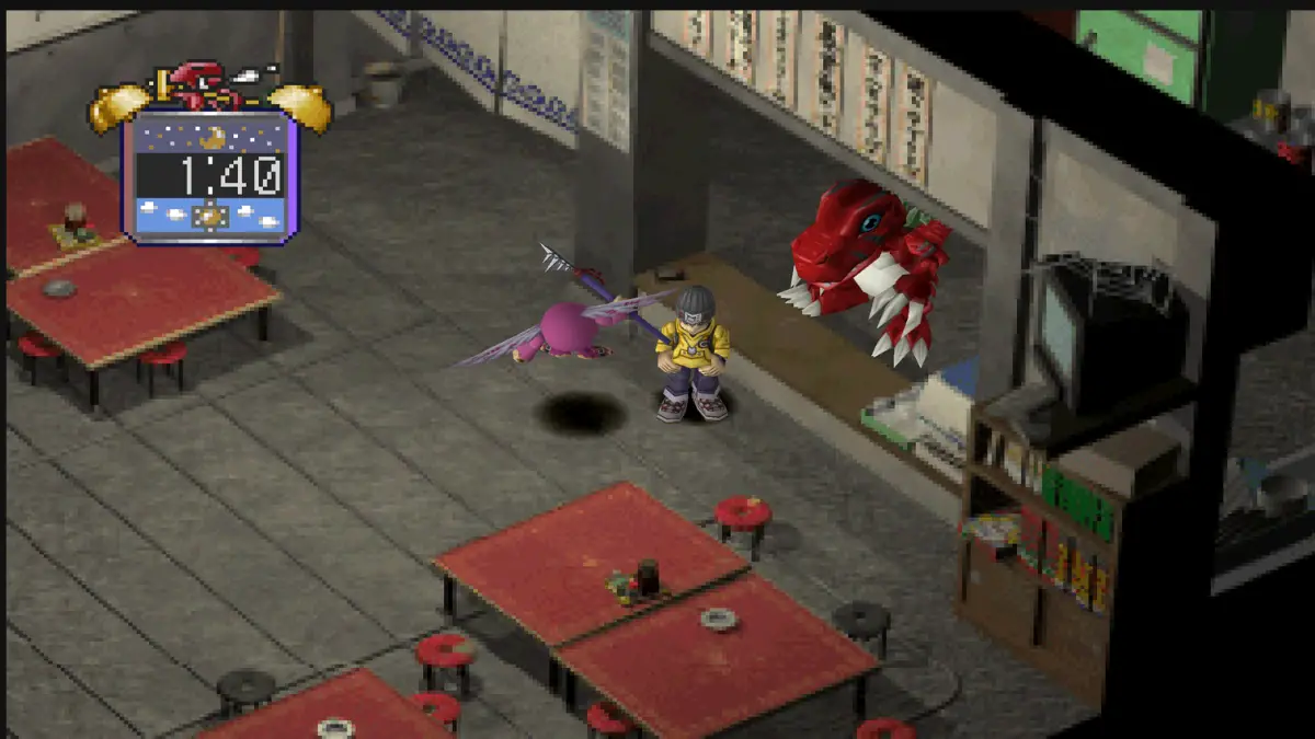 Restaurant in File City in Digimon World on PlayStation