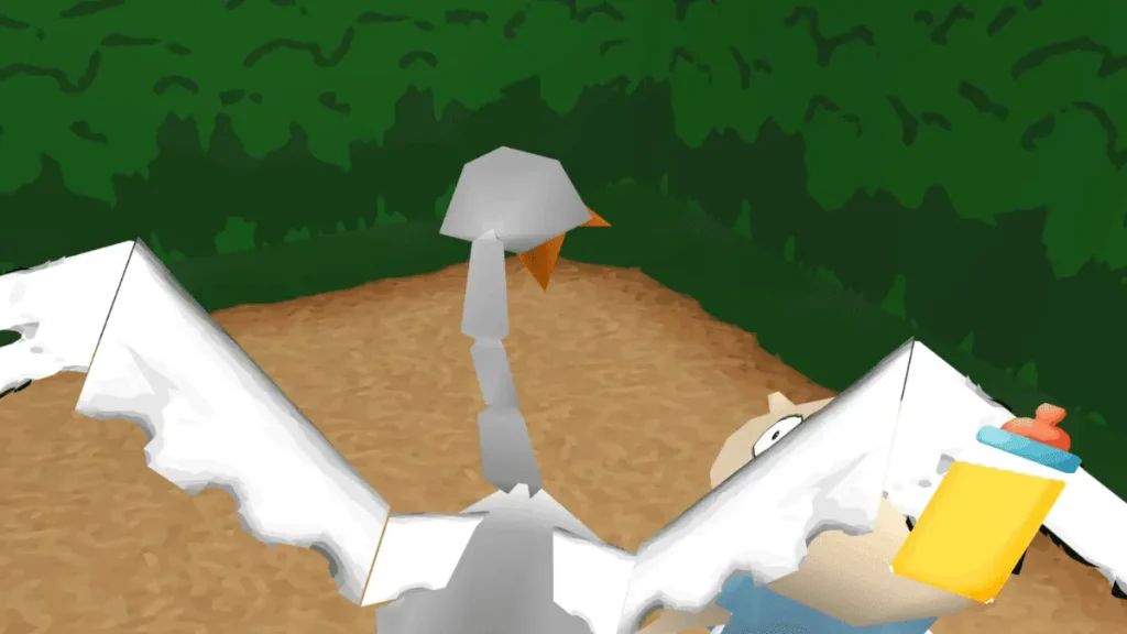 Goose encounter during Grandpa's Teeth in Rugrats Search for Reptar
