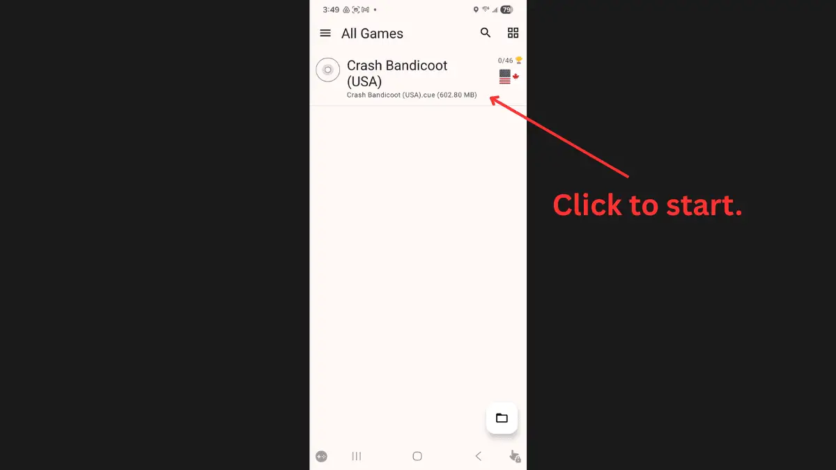 duckstation android game library with ps1 games ready to play