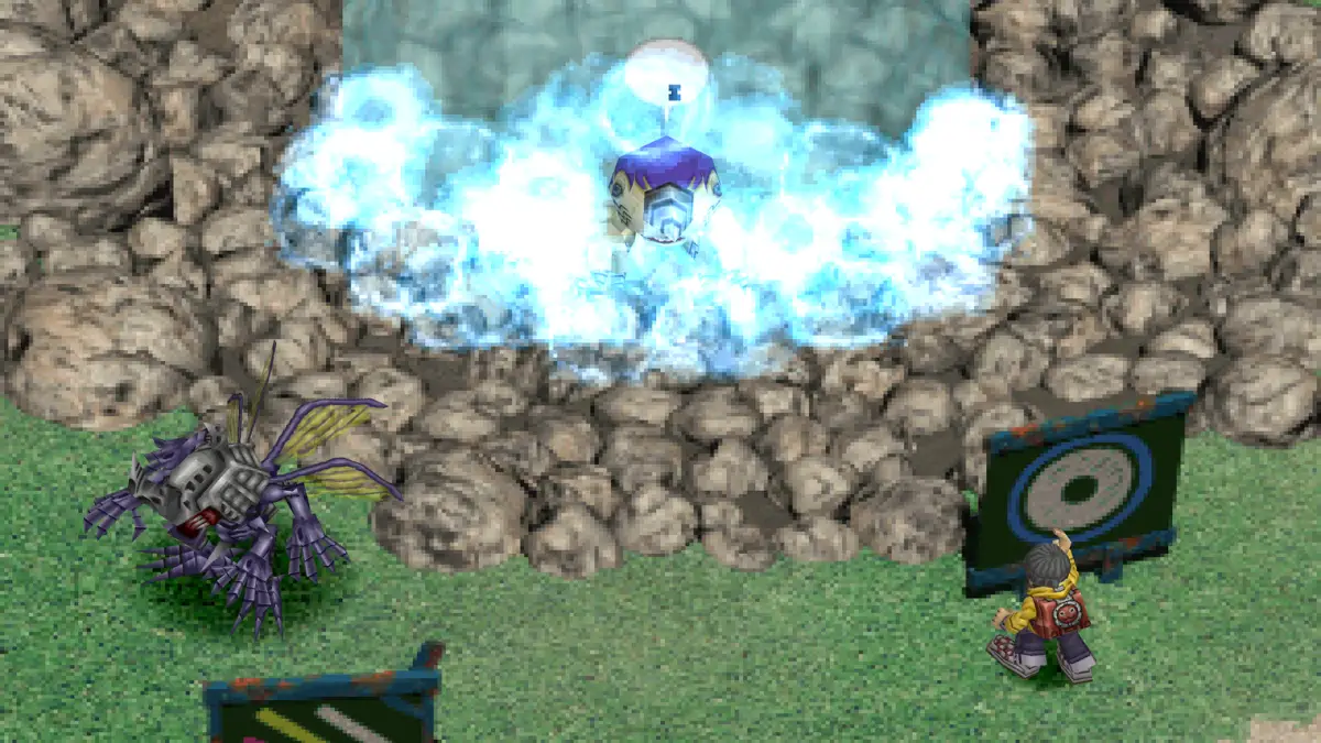 Training a partner Digimon at Green Gym in Digimon World