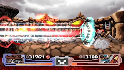 Gallantmon using a finishing attack in Digimon Rumble Arena