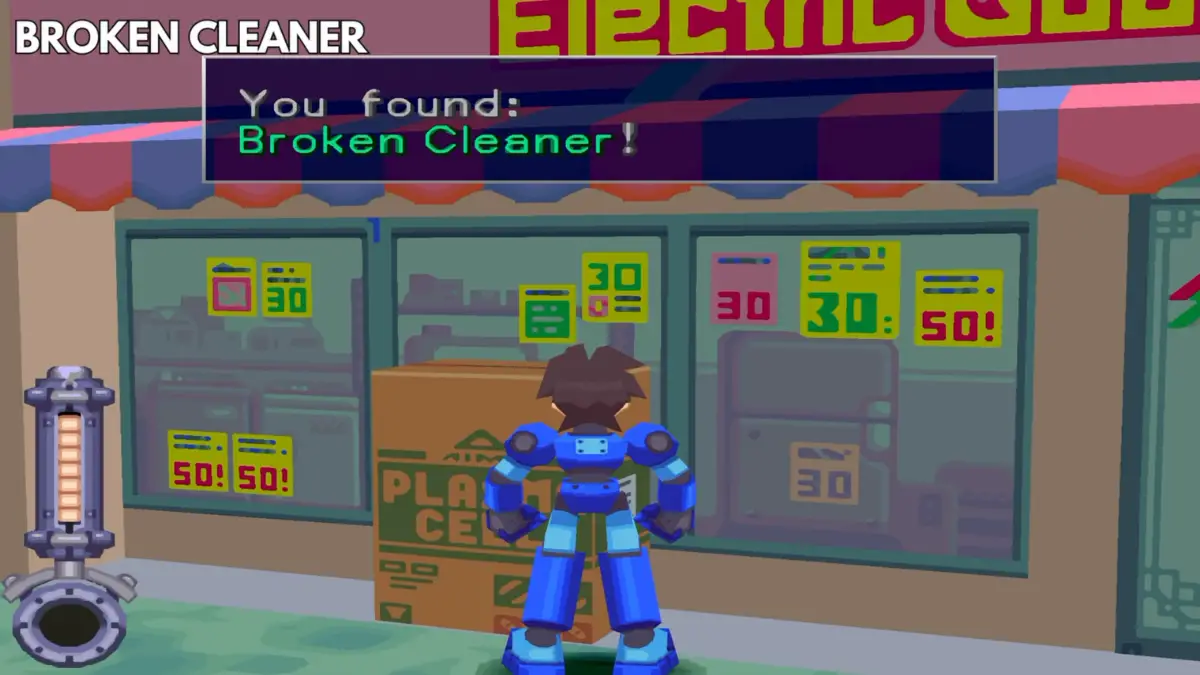 Broken Cleaner component in Mega Man Legends