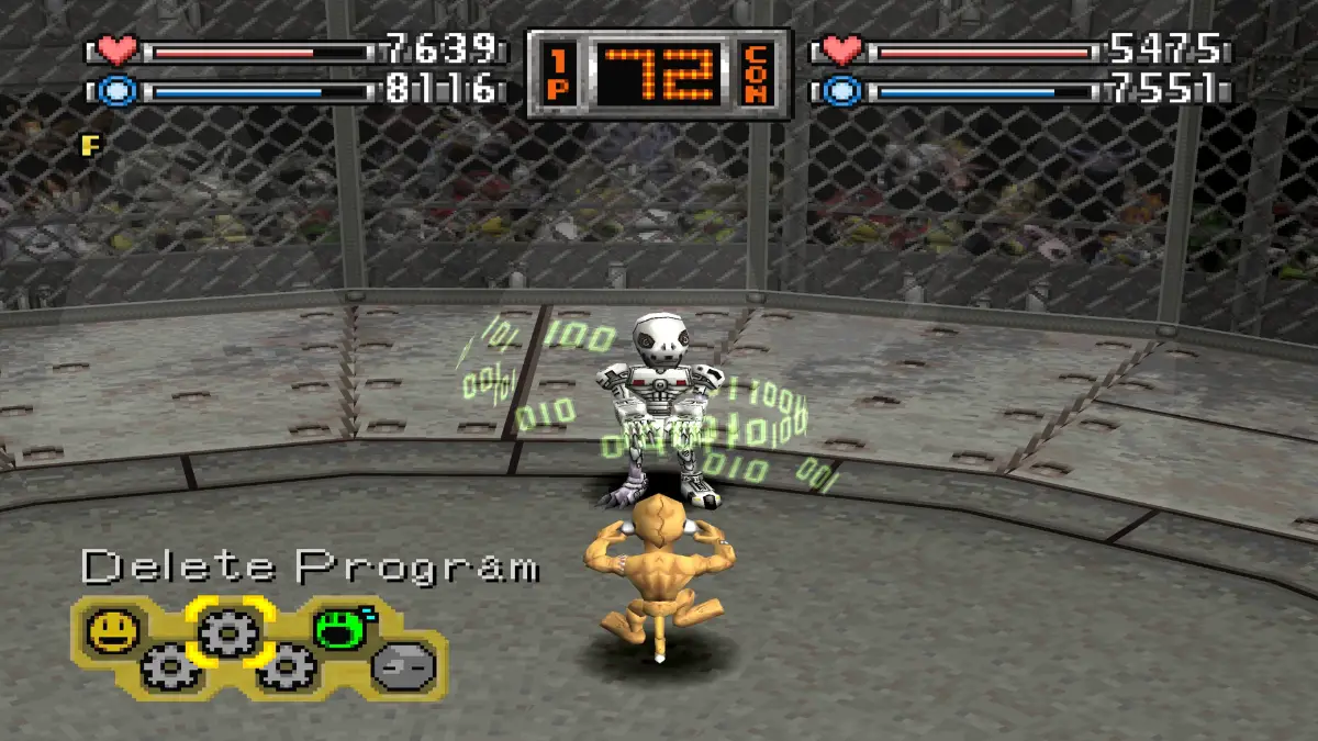 Delete Program Mech technique inflicting Flat in Digimon World 1
